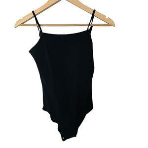 Royal Smeela Camisole Leotard One Piece Adjustable Straps Size M Black NWT